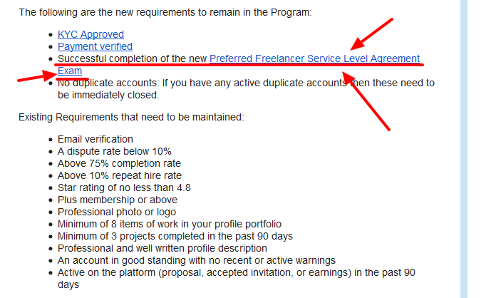 Important Changes to the Preferred Freelancer Program